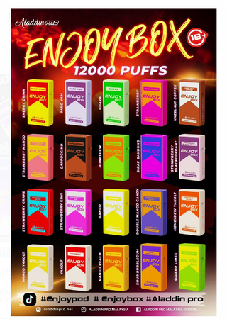 ALADDINPRO ENJOY BOX 12,000 PUFFS DISPOSABLE POD